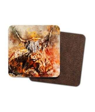 Highland Cow - 4 Pack Hardboard Coasters