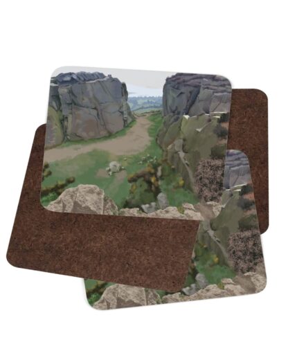 Cow and Calf, Ilkley, Yorkshire - 4 Pack Hardboard Placemat - Image 2