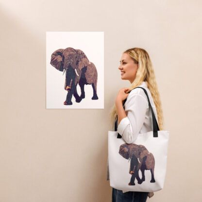 Elephant in bold colours Tote bag - Image 2