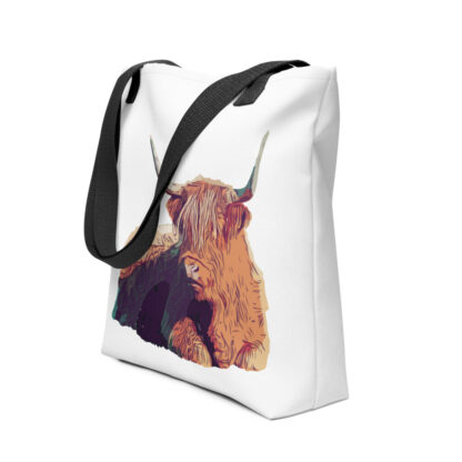 Highland cow bold colours Tote bag