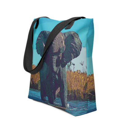 Elephant bold colour digital artwork Tote bag