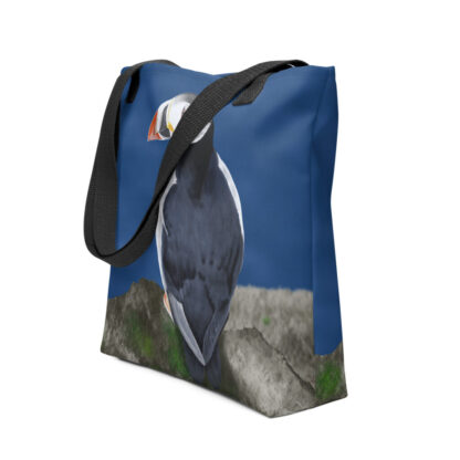 Puffin digital landscape painting Tote bag