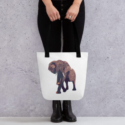 Elephant in bold colours Tote bag - Image 3