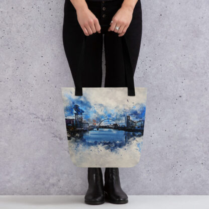 River Clyde digital watercolour Tote bag - Image 2