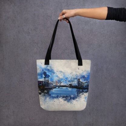 River Clyde digital watercolour Tote bag - Image 3