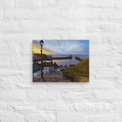 Whitby sunset digital painting canvas art wall print - Image 4