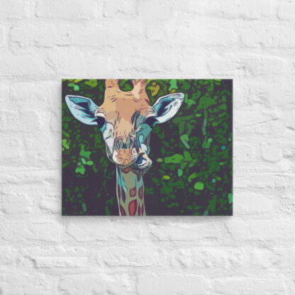 Giraffe digital artwork in bold colour canvas art wall print - Image 5