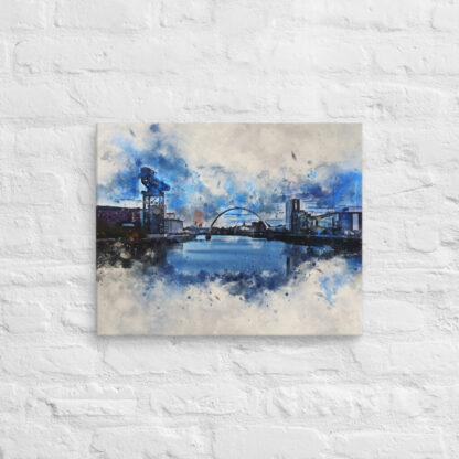 River Clyde digital watercolour canvas wall art print - Image 5