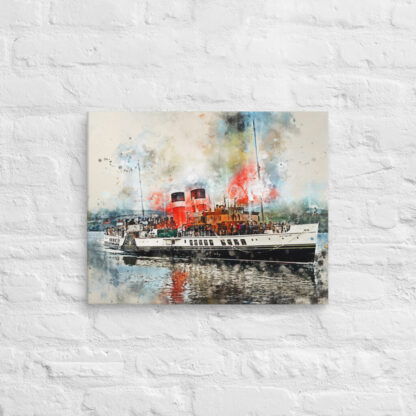 Waverley paddle steamer digital watercolour effect Canvas art wall print - Image 5