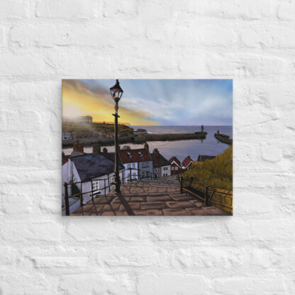 Whitby sunset digital painting canvas art wall print - Image 5