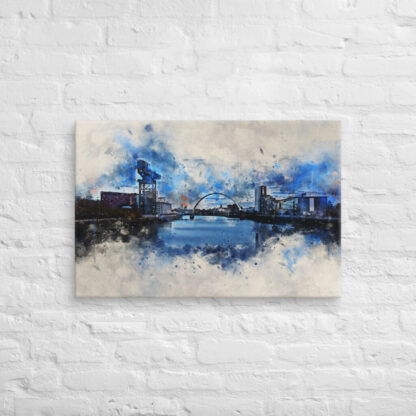 River Clyde digital watercolour canvas wall art print