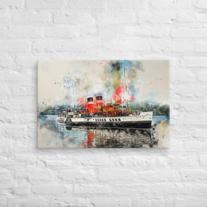 Waverley paddle steamer digital watercolour effect Canvas art wall print