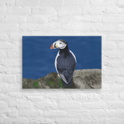 Puffin digital painting canvas art wall print