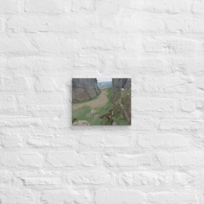 Cow and Calk Ilkley digital painting canvas wall art print - Image 2