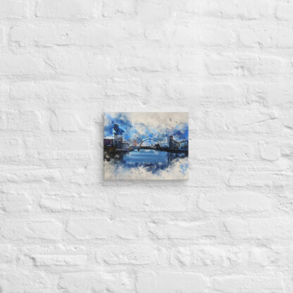 River Clyde digital watercolour canvas wall art print - Image 2