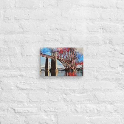 Forth Bridge digital watercolour canvas wall print - Image 3