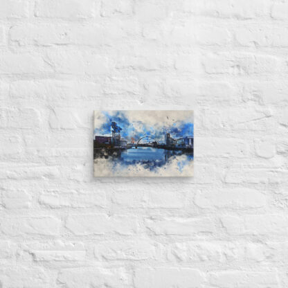 River Clyde digital watercolour canvas wall art print - Image 3