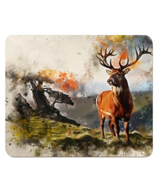 Highland Deer digital watercolour splatter 4 Pack Hardboard Placemat