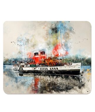 Waverley Paddle Steamer digital watercolour splatter  4 Pack Hardboard Placemat