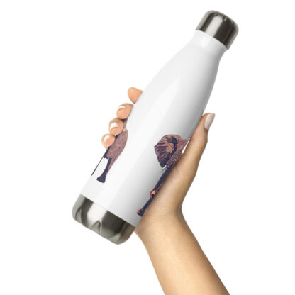 Elephant digital artwork in bold colours Stainless steel water bottle - Image 13