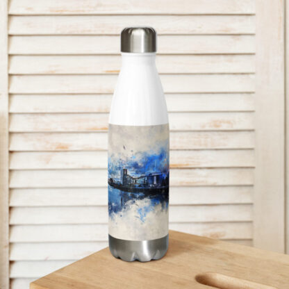 River Clyde digital watercolour Stainless steel water bottle - Image 2