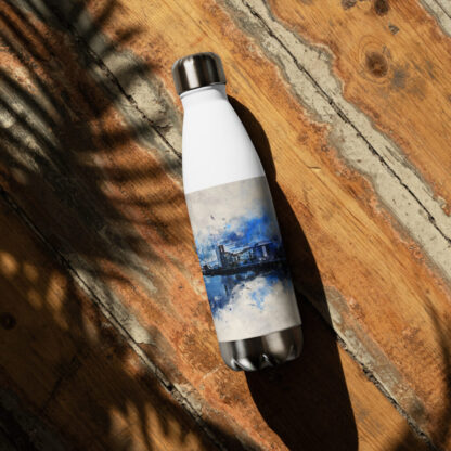 River Clyde digital watercolour Stainless steel water bottle