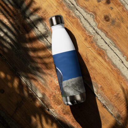 Puffin digital watercolour painting Stainless steel water bottle - Image 3