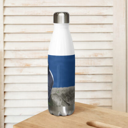 Puffin digital watercolour painting Stainless steel water bottle - Image 5