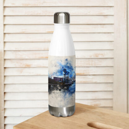 River Clyde digital watercolour Stainless steel water bottle - Image 3