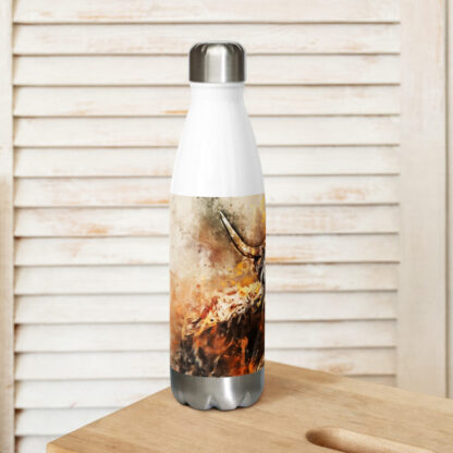 Clyde the highland cow Stainless steel water bottle - Image 3