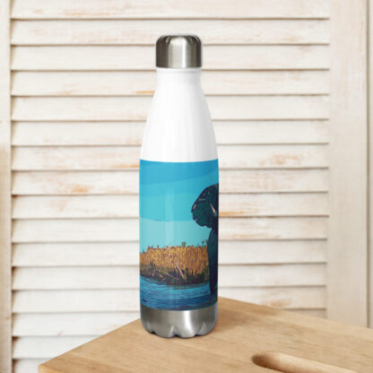 Elephant bold colour digital painting Stainless steel water bottle - Image 3