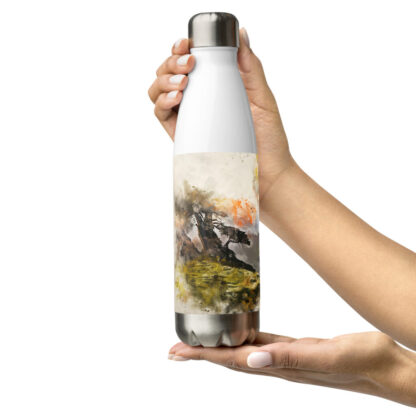 Highland deer digital watercolour Stainless steel water bottle - Image 9