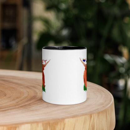 Highland cow washing line Mug with Color Inside - Image 2