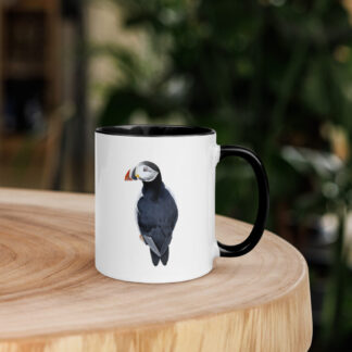 Puffin digital painting Mug with Color Inside