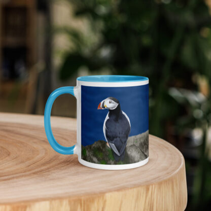 Puffin digital painting Mug with Color Inside - Image 6