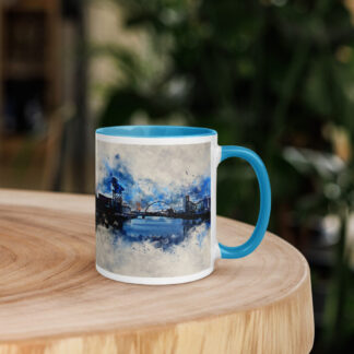 River Clyde digital watercolour Mug with Color Inside