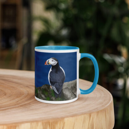 Puffin digital painting Mug with Color Inside