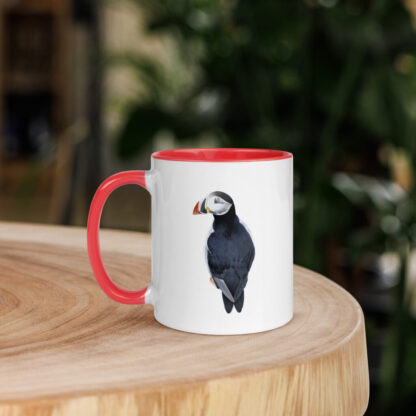 Puffin digital painting Mug with Color Inside - Image 5