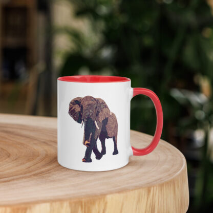 Elephant bold digital art Mug with Color Inside - Image 6